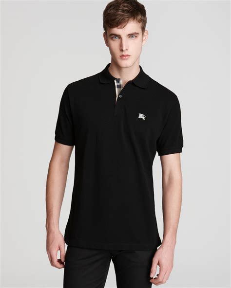 burberry polo slim fit|Cotton Polo Shirt in Black .